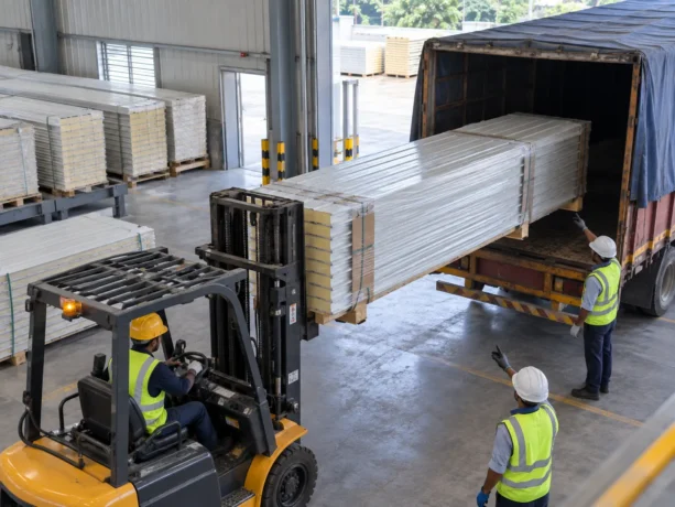 Ratnagiri Sandwich Panel Protected Transport Loading