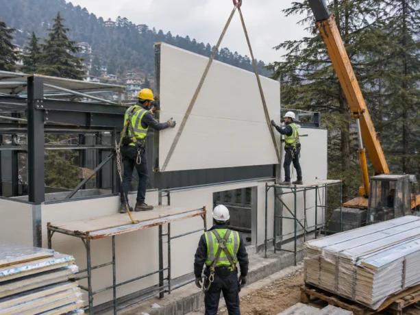 Shimla Sandwich Panel Site Installation