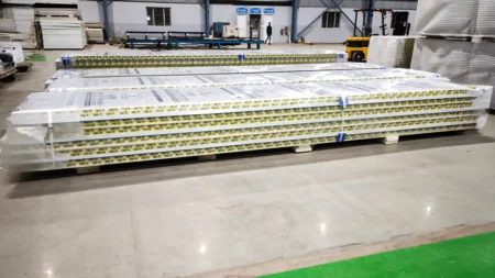 PUF sandwich panels at EPACK Prefab manufacturing facility