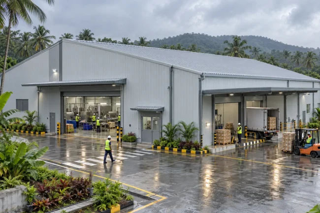 Kerala Industrial Sandwich Panel Building