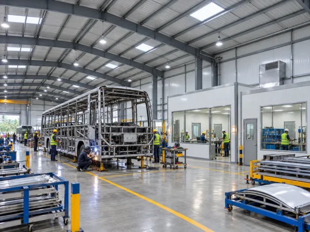 Bus Body Workshop Sandwich Panels Karur